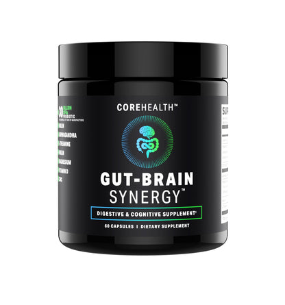 Gut-Brain Synergy Probiotics + Nootropic Supplement - 30 Billion CFU, Ashwagandha, L-Theanine, Zinc - Supports Digestion, Brain Supplement for Memory and Focus, Bloating Relief, Immunity- 60 Capsules